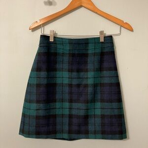 00 JCREW Wool Plaid Skirt